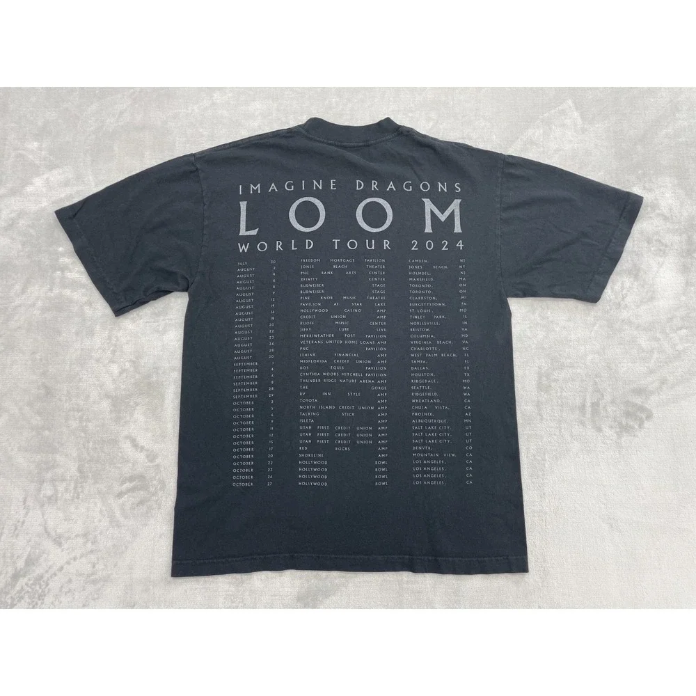 Imagine Dragons T Shirt Unisex Small Black Loom World Tour 2024 Wizard Graphic